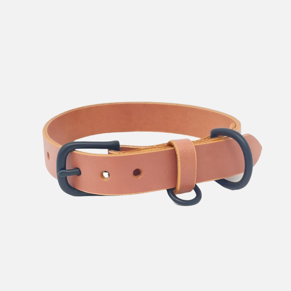 Last State Leather - Medium Leather Collar - Blush/Black