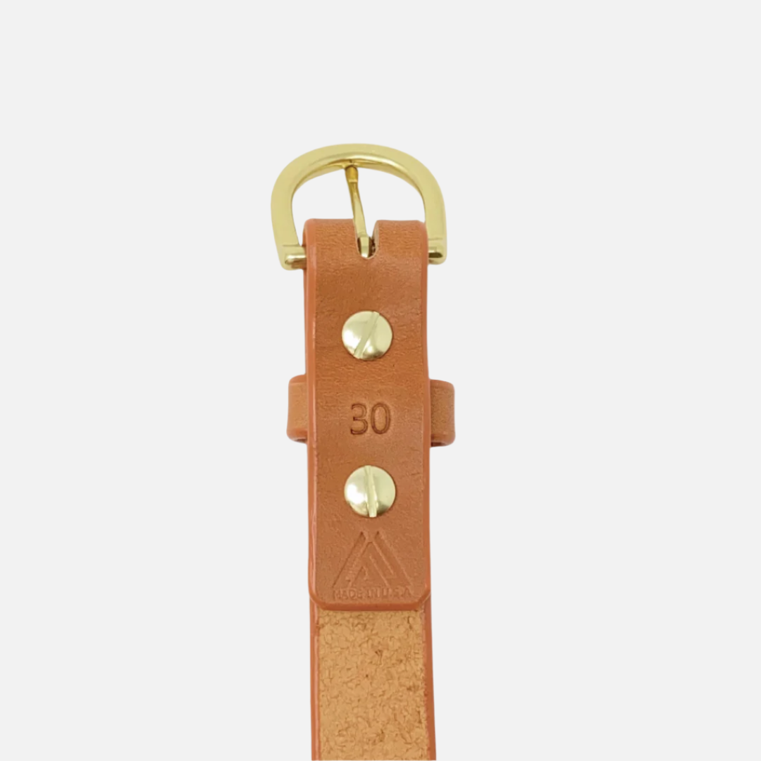 Last State Leather - Everyday 1" Belt - Tan/Brass - Back