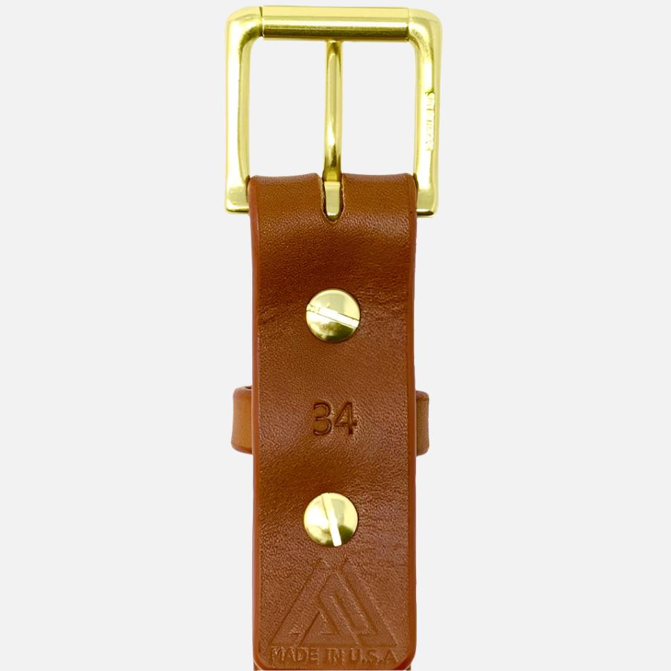 Last State Leather - Mid 1.25" Belt - Chestnut/Brass - Back