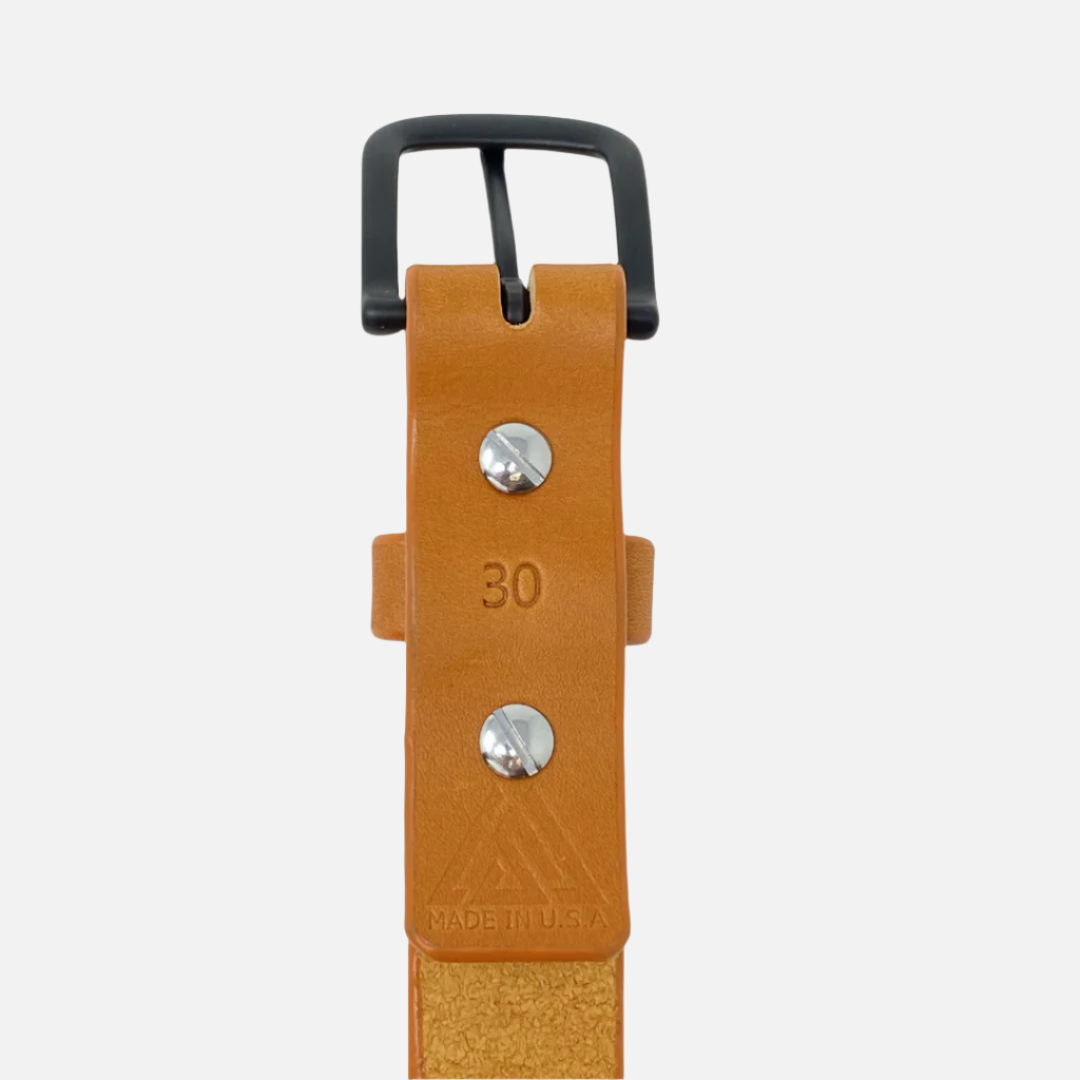 Last State Leather - Mid 1.25" Belt - Tan/Black - Back