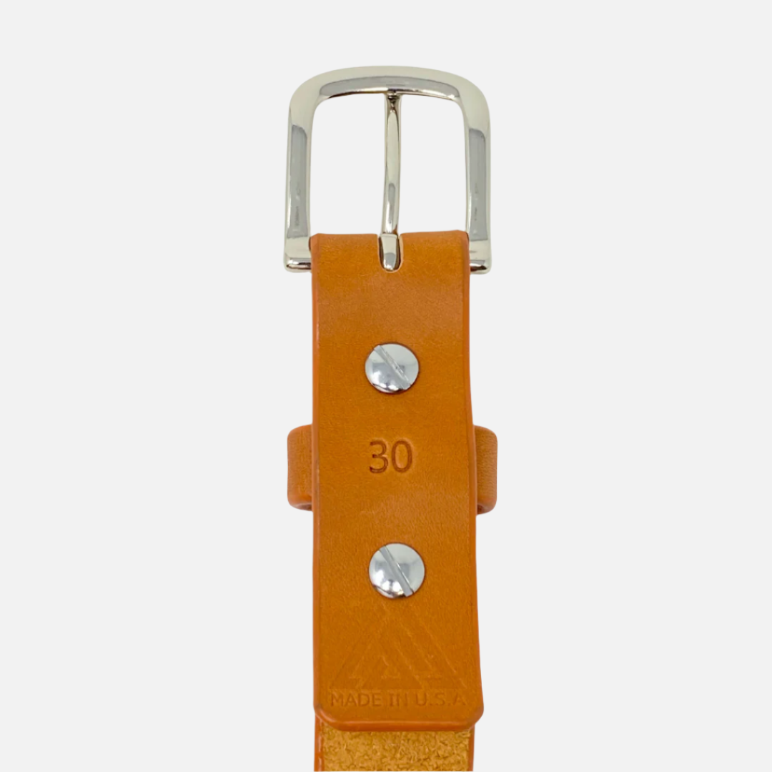 Last State Leather - Mid 1.25" Belt - Tan/Nickel - Back