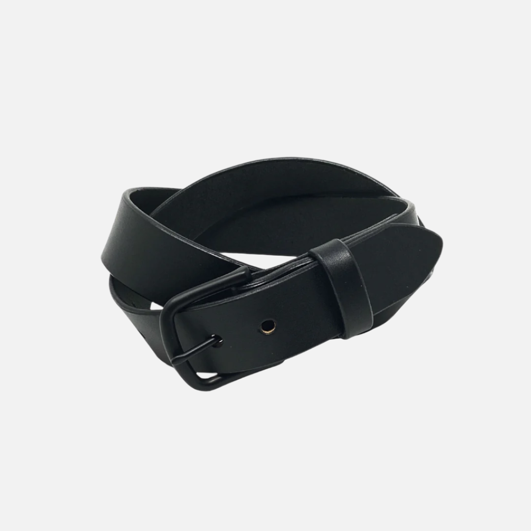 Last State Leather - Paniolo 1.5" Belt - Black/Black
