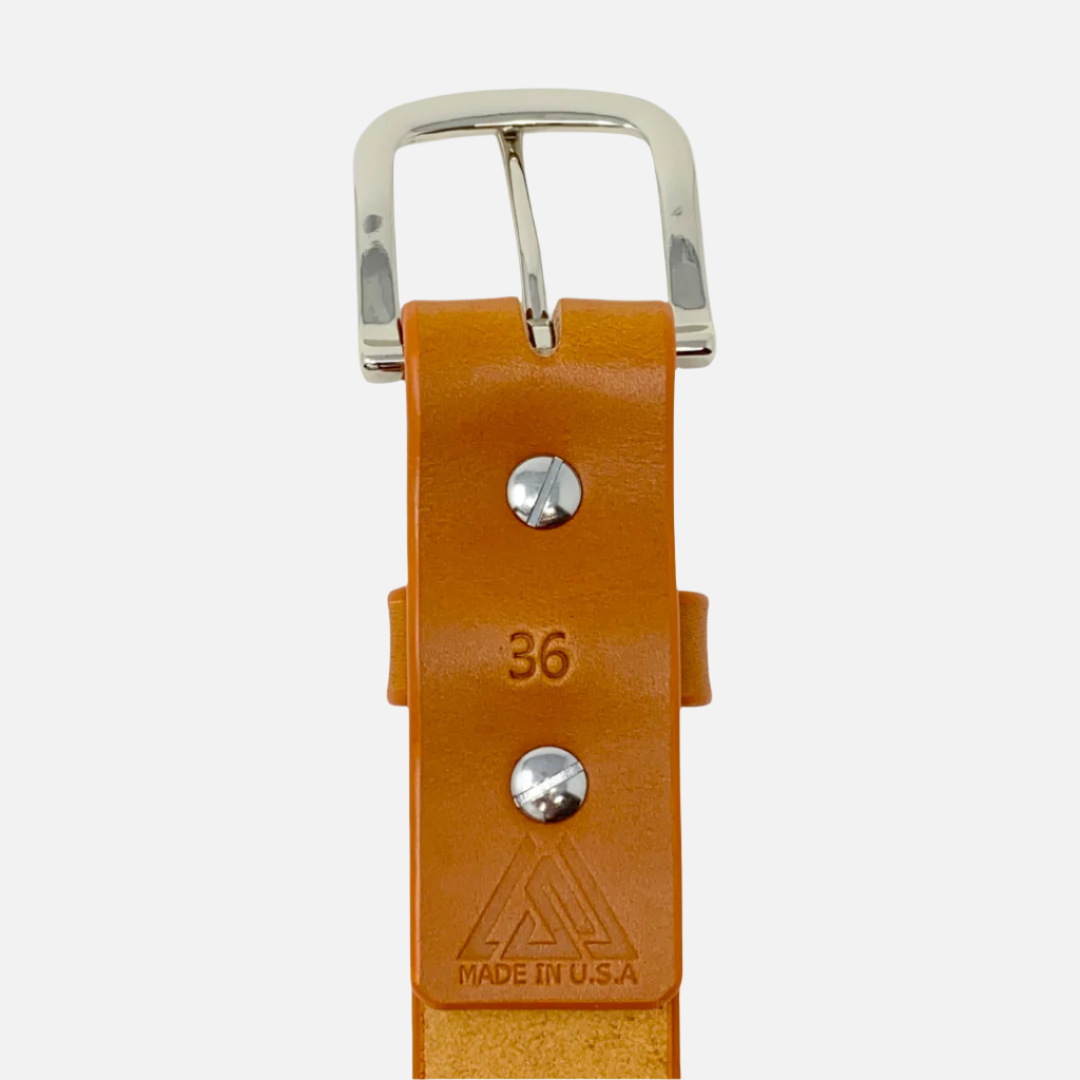 Last State Leather - Paniolo 1.5" Belt - Tan/Nickel - Back