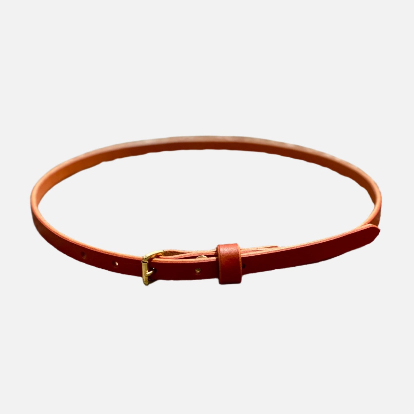 Last State Leather - Slim 0.5" Belt - Chestnut/Brass