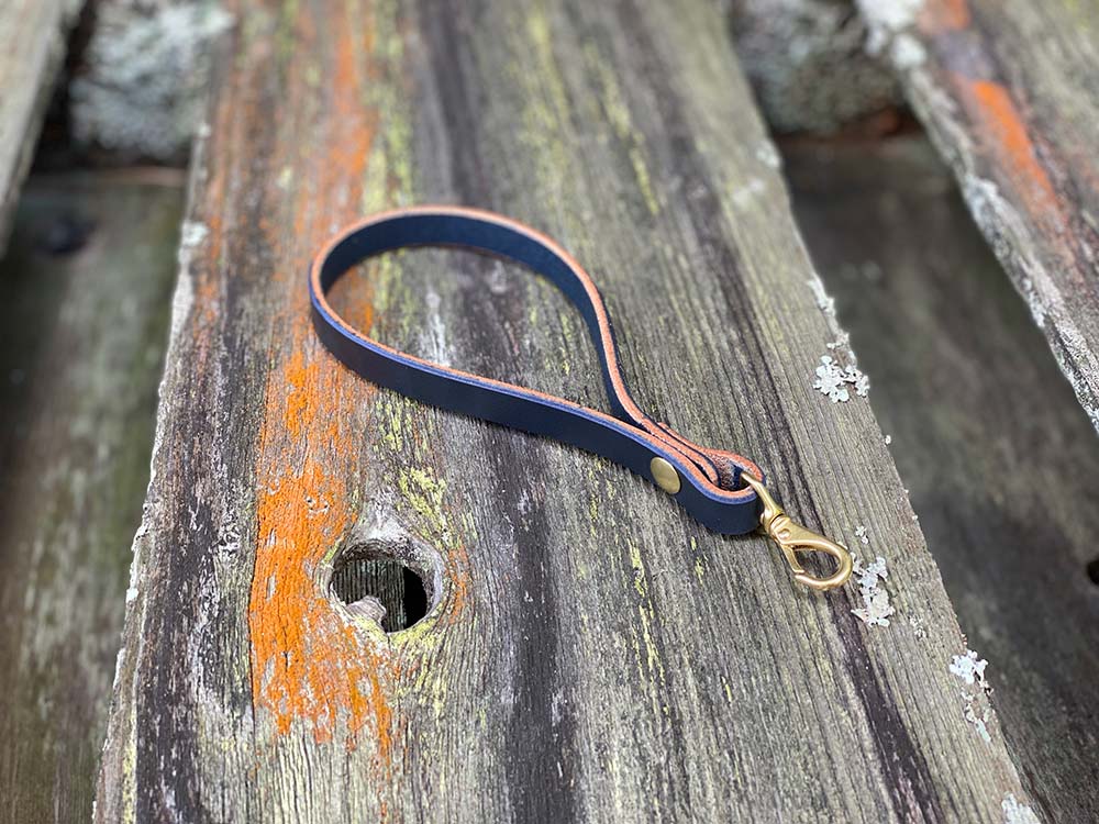 Last State Leather - Leather Wristlet - Navy