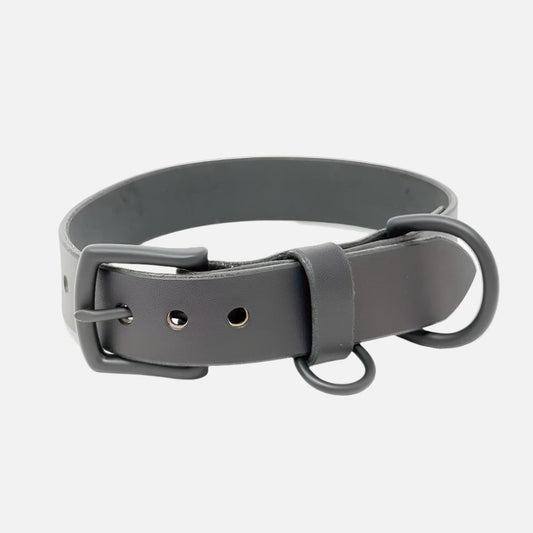 Last State Leather - Large Leather Collar - Black/Black