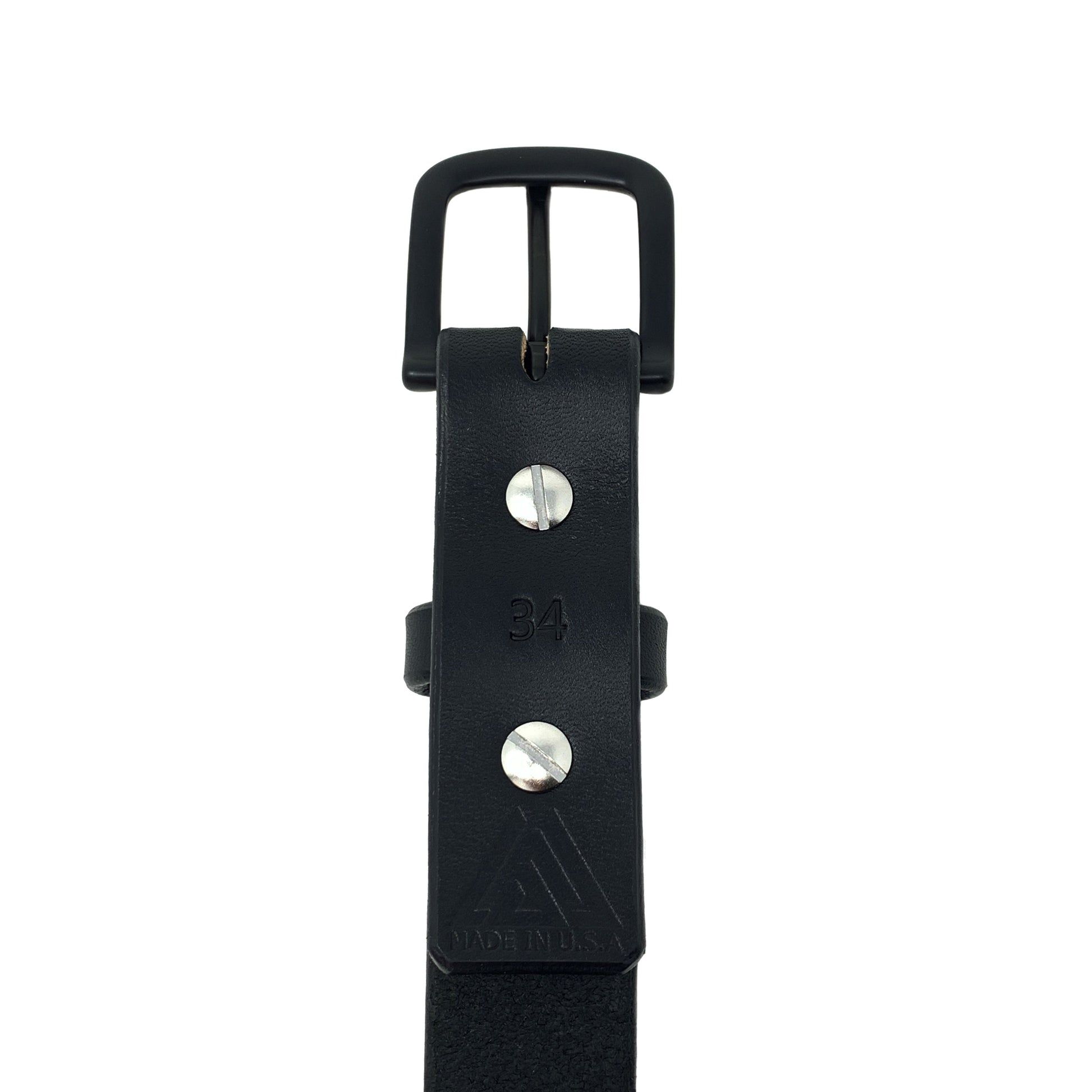 Last State Leather - Mid 1.25" Belt - Black/Black - Back