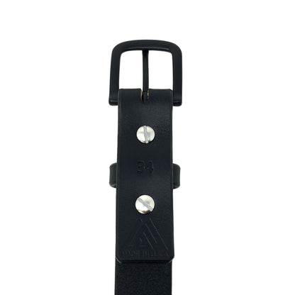 Last State Leather - Mid 1.25" Belt - Black/Black - Back