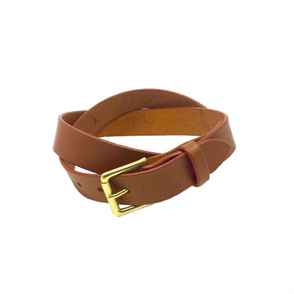 Last State Leather - Mid 1.25" Belt - Chestnut/Brass