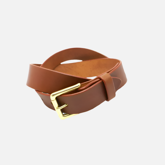 Last State Leather - Paniolo 1.5" Belt - Chestnut/Brass