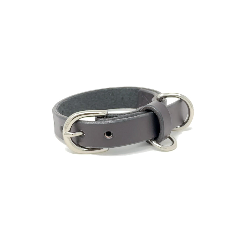 Last State Leather - Small Leather Collar - Black/Nickel