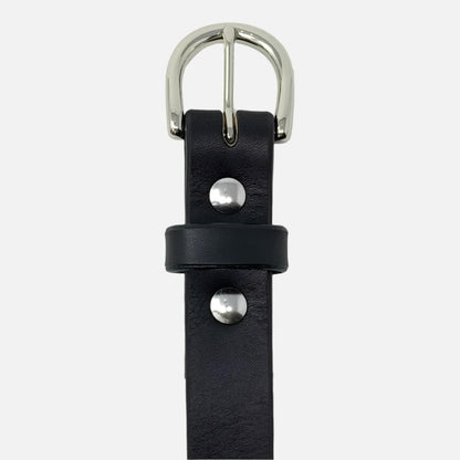 Last State Leather - Everyday 1" Belt - Black/Nickel - Front