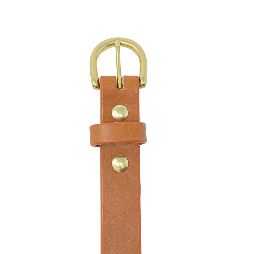 Last State Leather - Everyday 1" Belt - Tan/Brass - Front