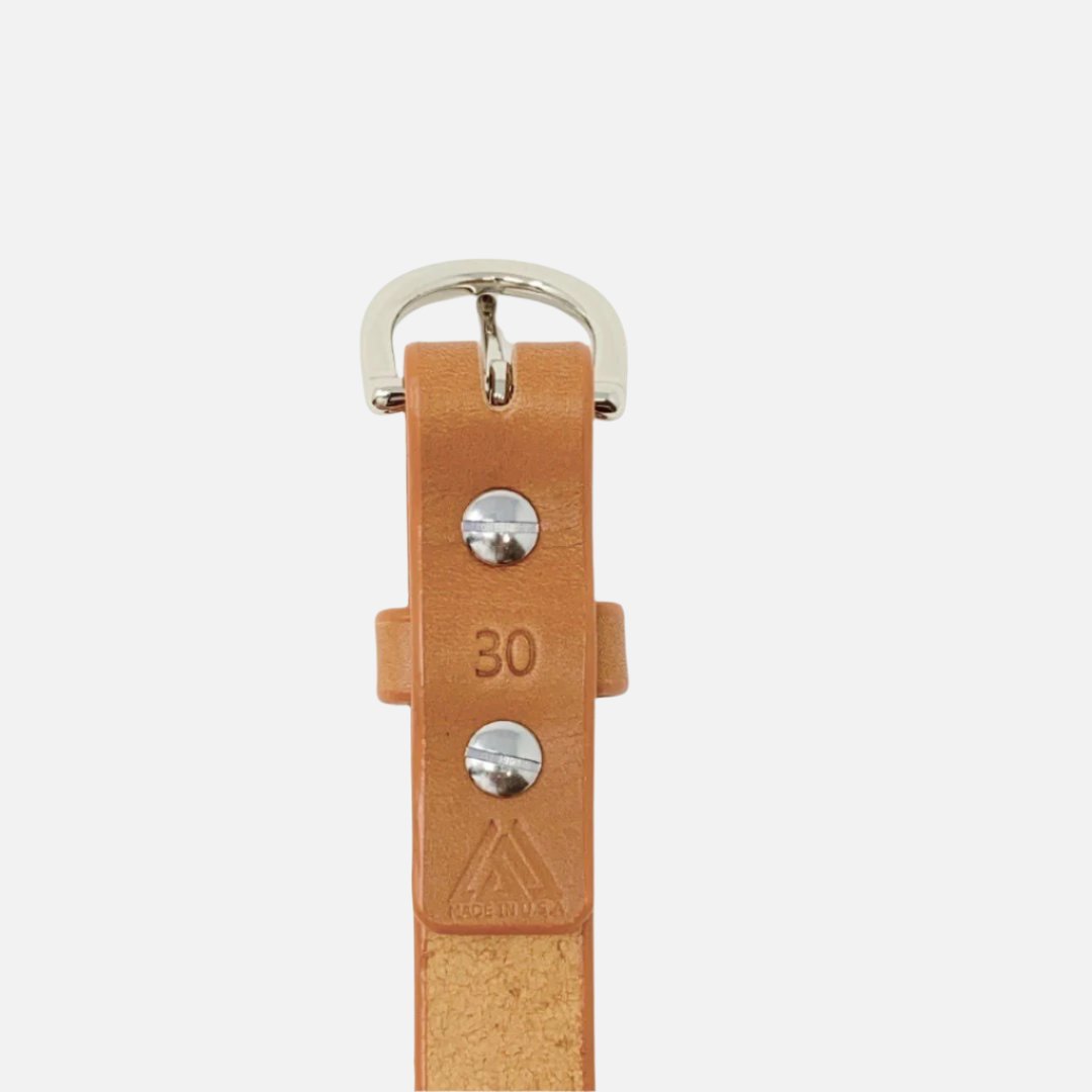 Last State Leather - Everyday 1" Belt - Tan/Nickel - Back