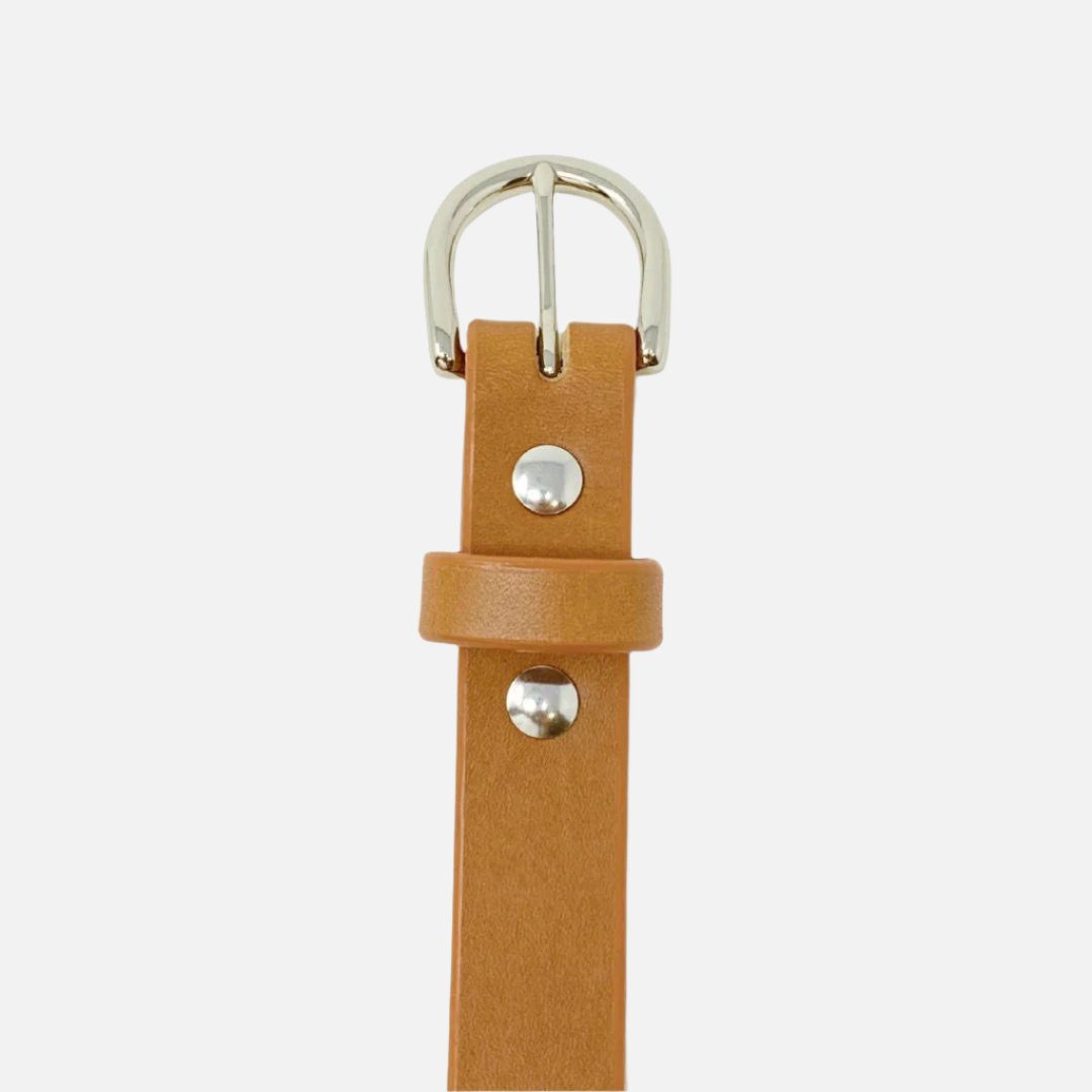 Last State Leather - Everyday 1" Belt - Tan/Nickel - Front