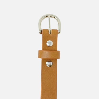 Last State Leather - Everyday 1" Belt - Tan/Nickel - Front