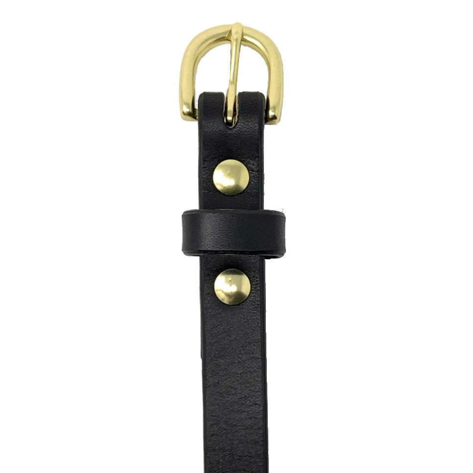Last State Leather - Kimber 3/4" Belt - Black/Brass - Front