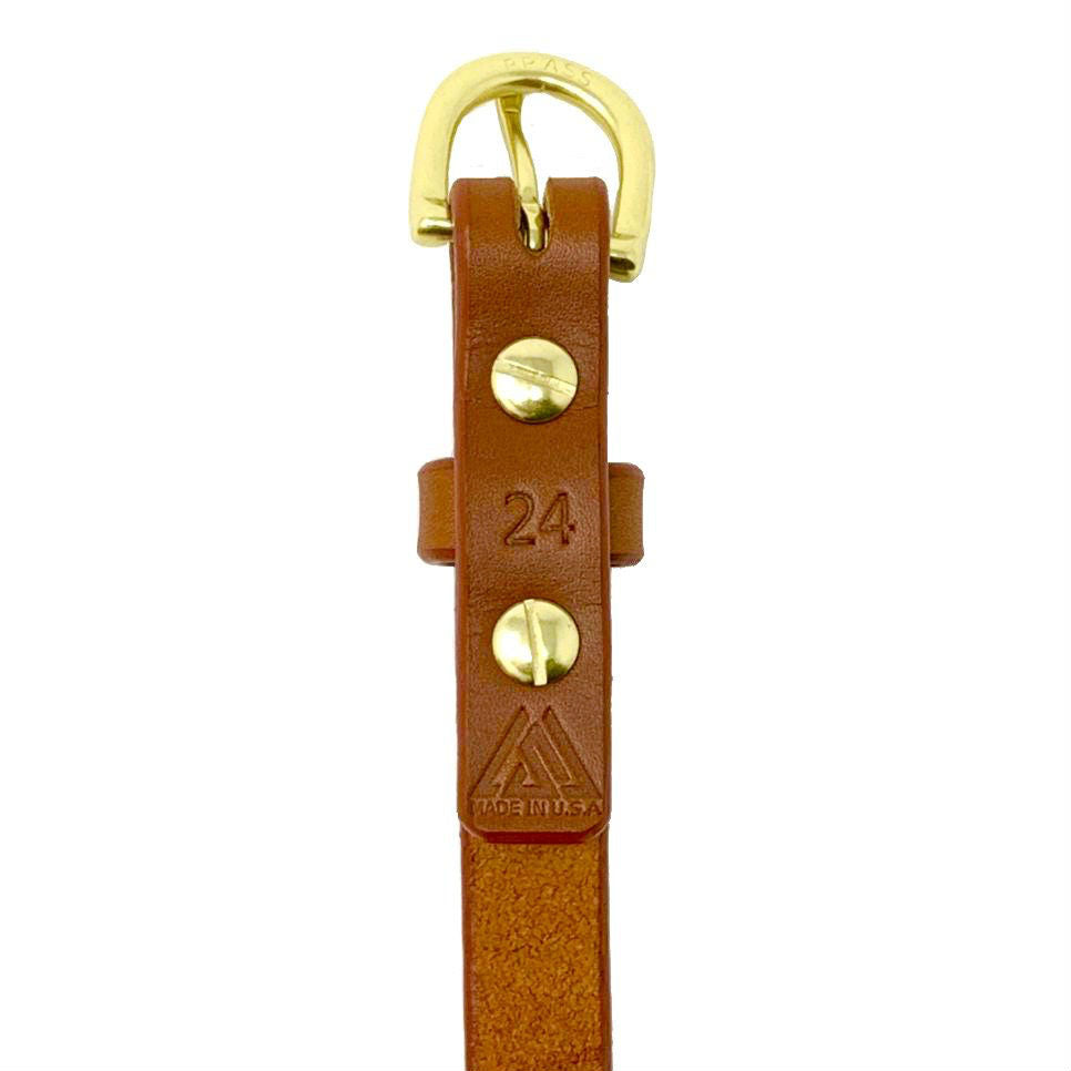 Last State Leather - Kimber 0.75" Belt - Chestnut/Brass - Back