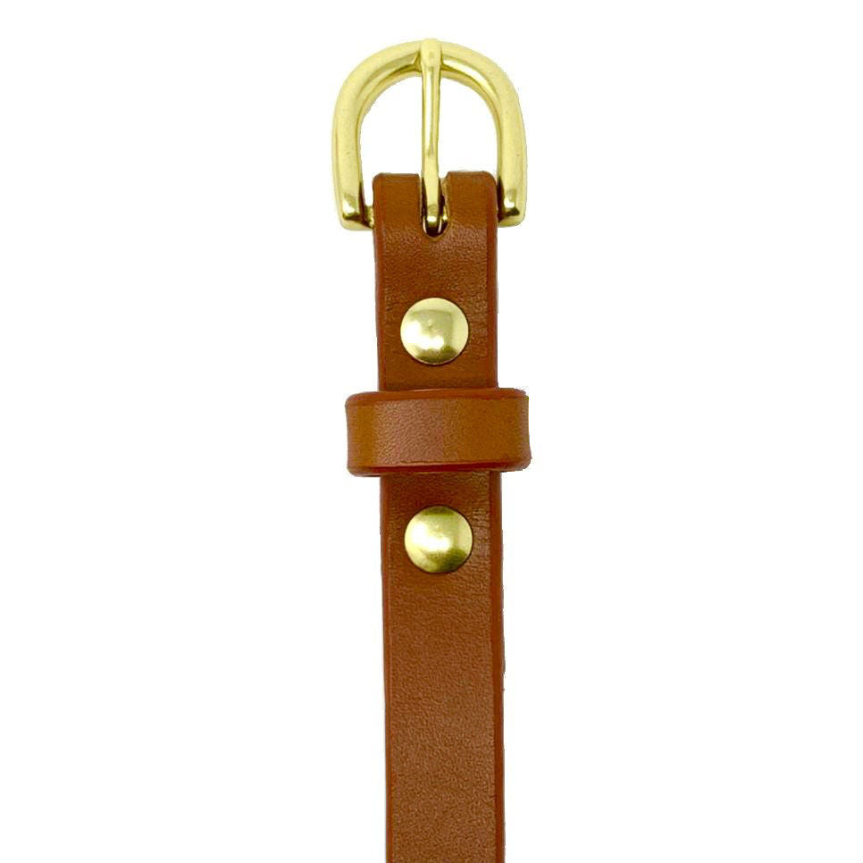 Last State Leather - Kimber 0.75" Belt - Chestnut/Brass - Front
