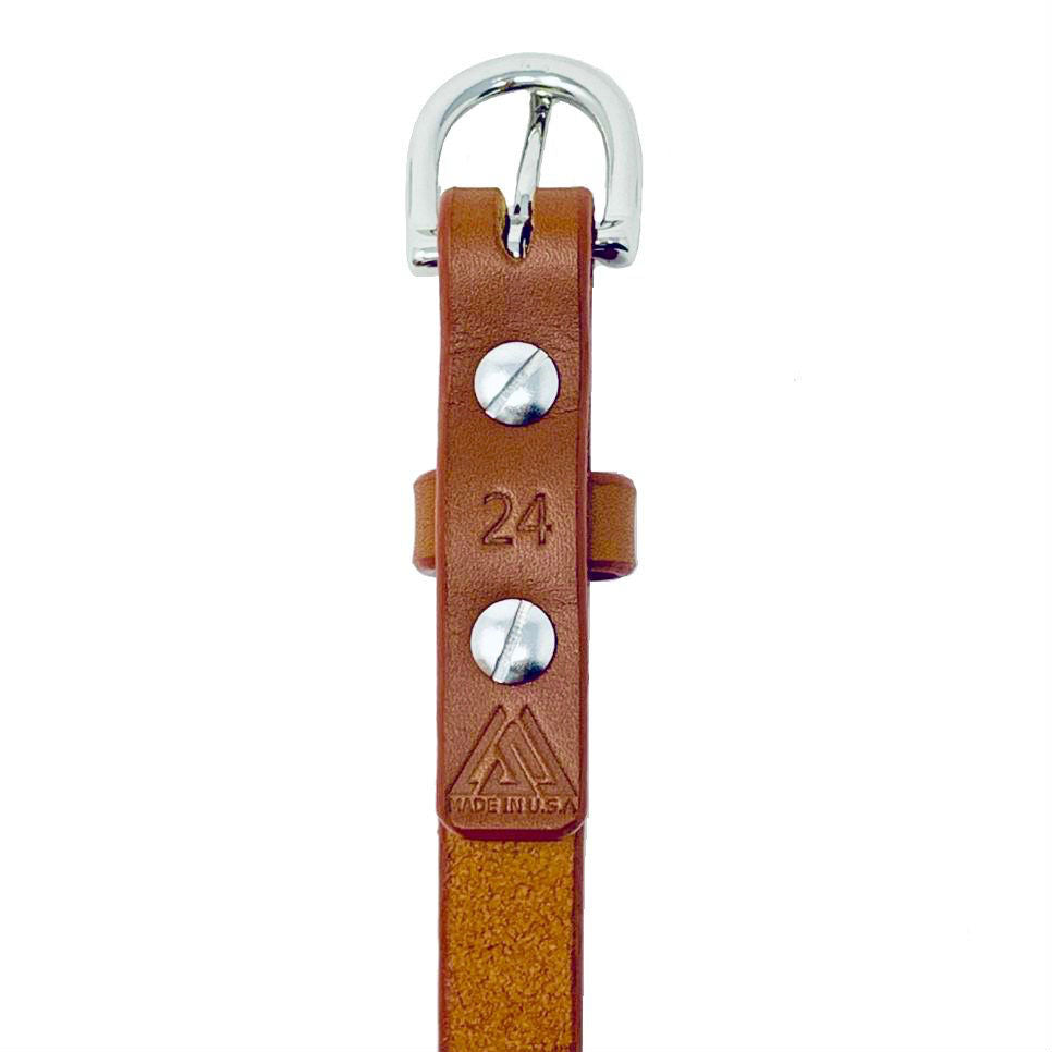 Last State Leather - Kimber 0.75" Belt - Chestnut/Nickel - Back