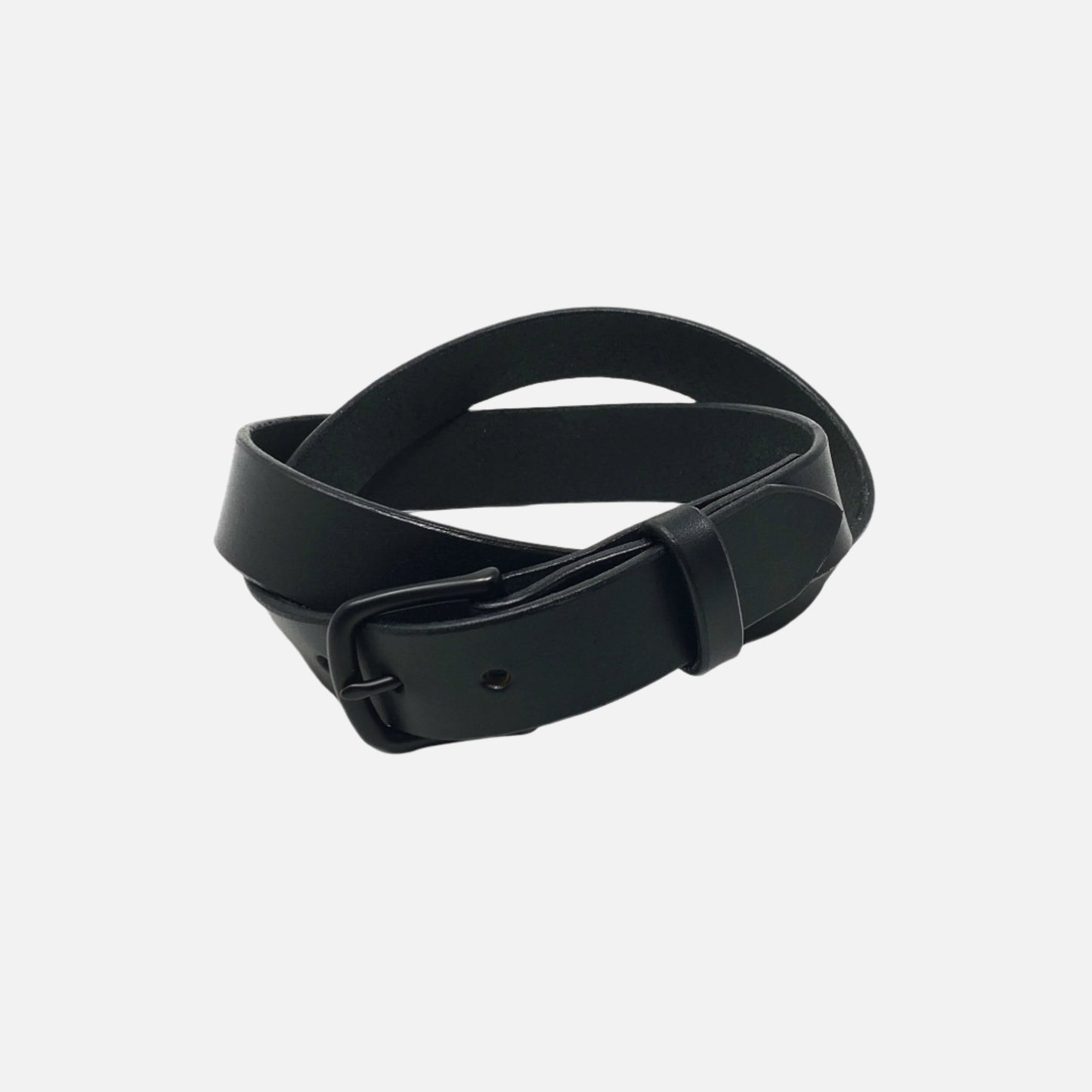 Last State Leather - Mid 1.25" Belt - Black/Black