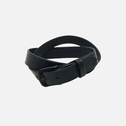 Last State Leather - Mid 1.25" Belt - Black/Black