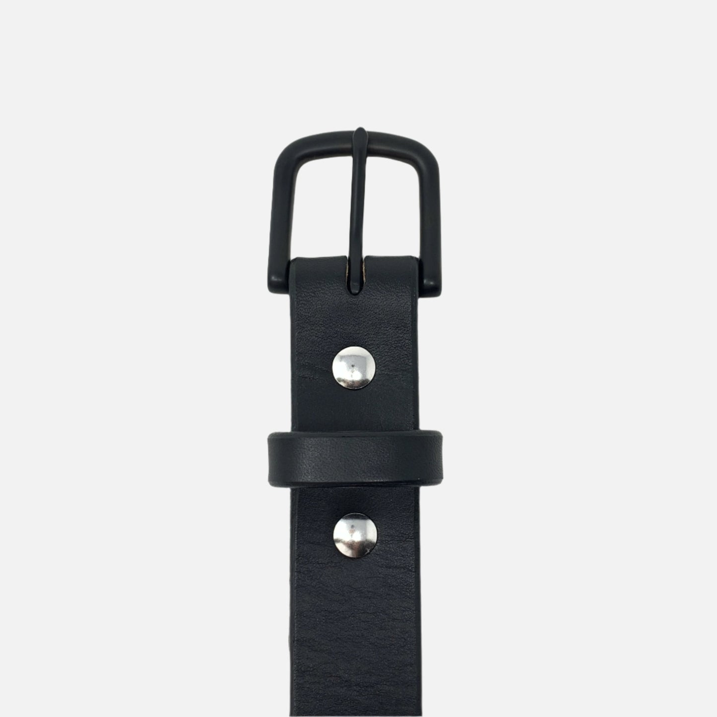 Last State Leather - Mid 1.25" Belt - Black/Black - Front