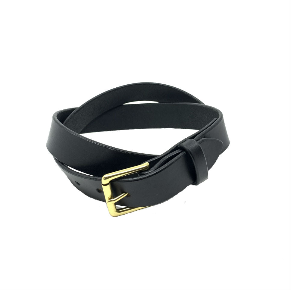 Last State Leather - Mid 1.25" Belt - Black/Brass