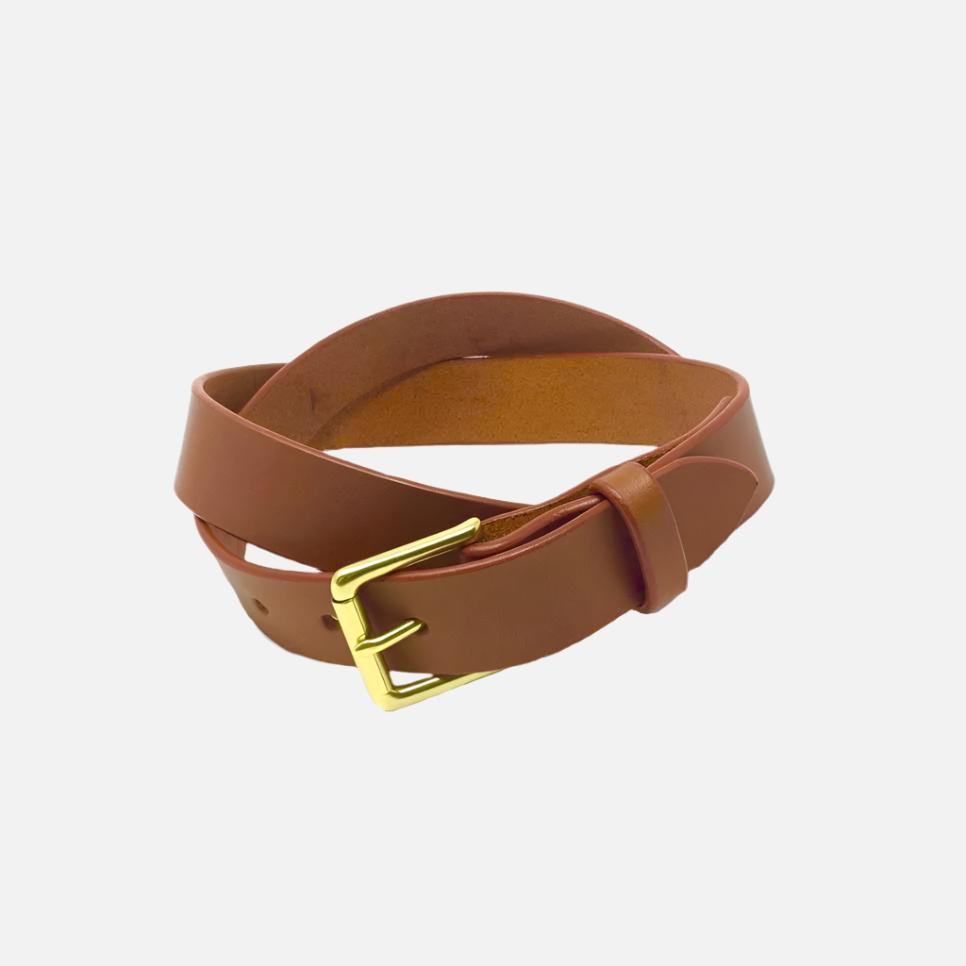 Last State Leather - Mid 1.25" Belt - Chestnut/Brass