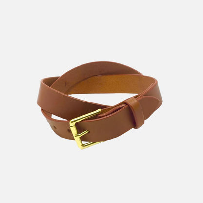 Last State Leather - Mid 1.25" Belt - Chestnut/Brass