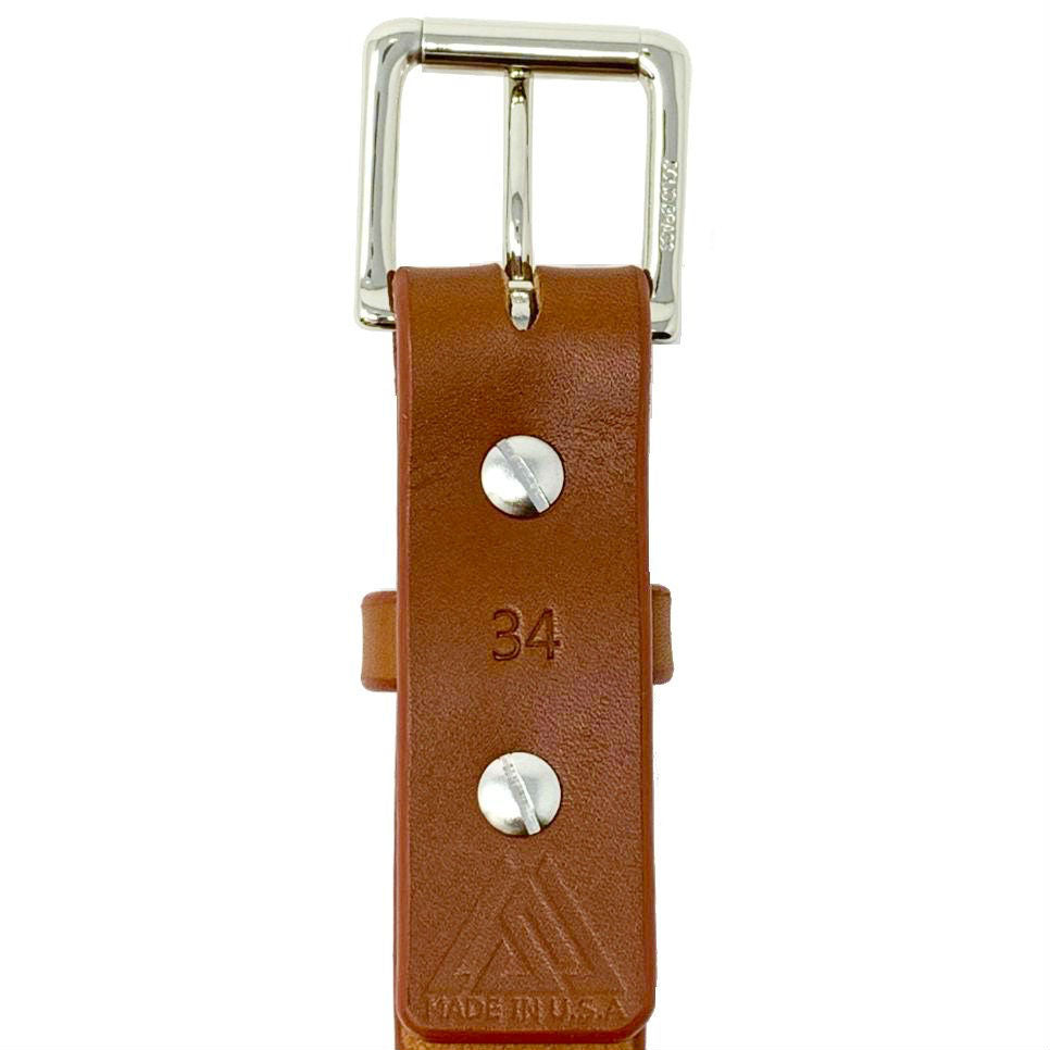 Last State Leather - Mid 1.25" Belt - Chestnut/Nickel - Back