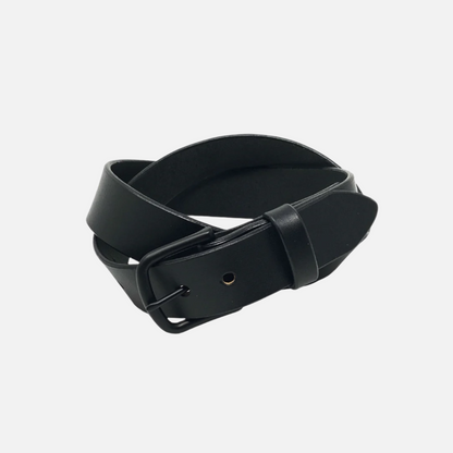 Last State Leather - Paniolo 1.5" Belt - Black/Black