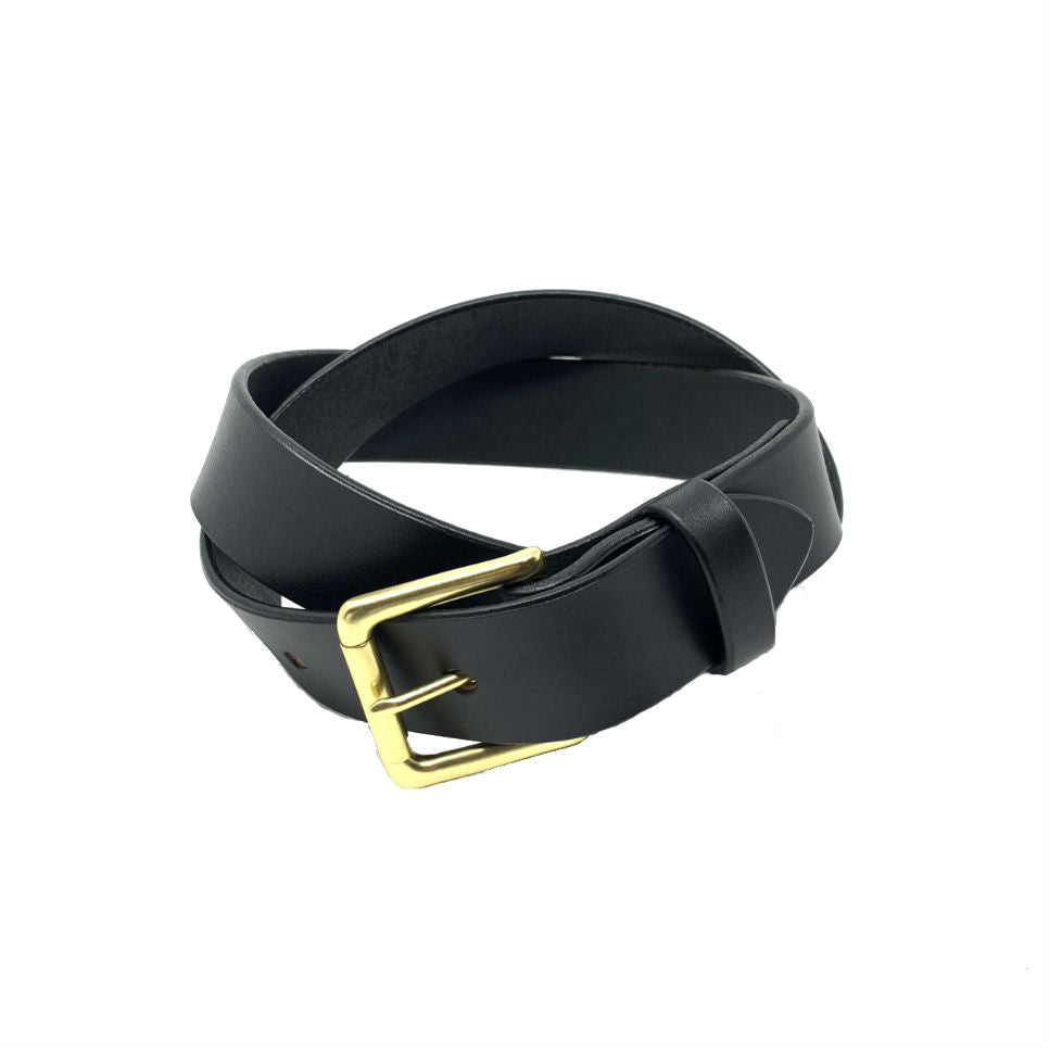 Last State Leather - Paniolo 1.5" Belt - Black/Brass