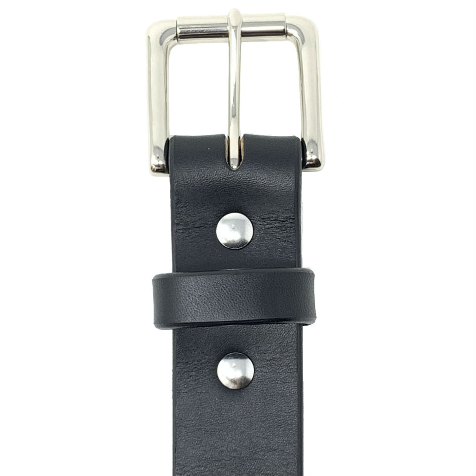 Last State Leather - Paniolo 1.5" Belt - Black/Nickel - Front