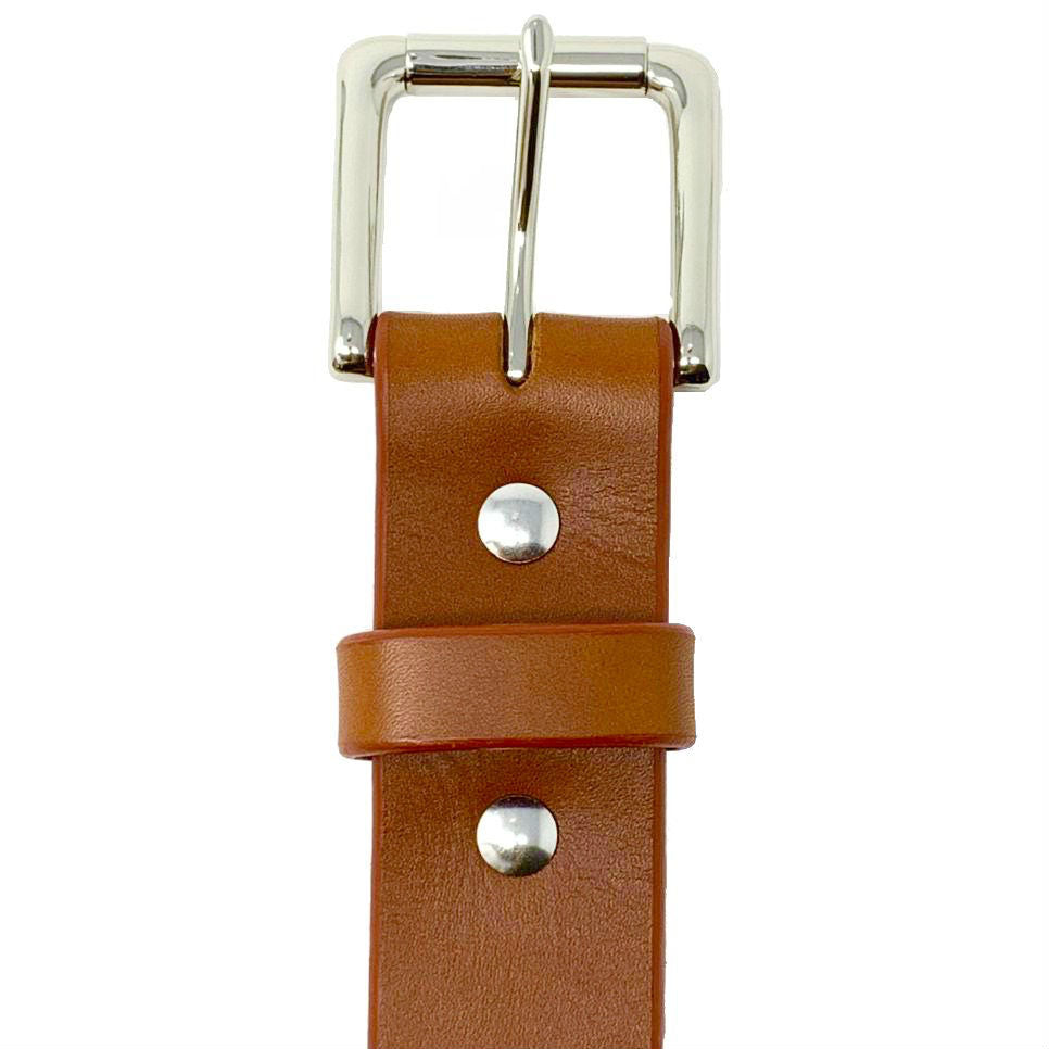 Last State Leather - Paniolo 1.5" Belt - Chestnut/Nickel - Front