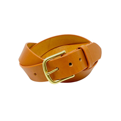Last State Leather - Paniolo 1.5" Belt - Tan/Brass