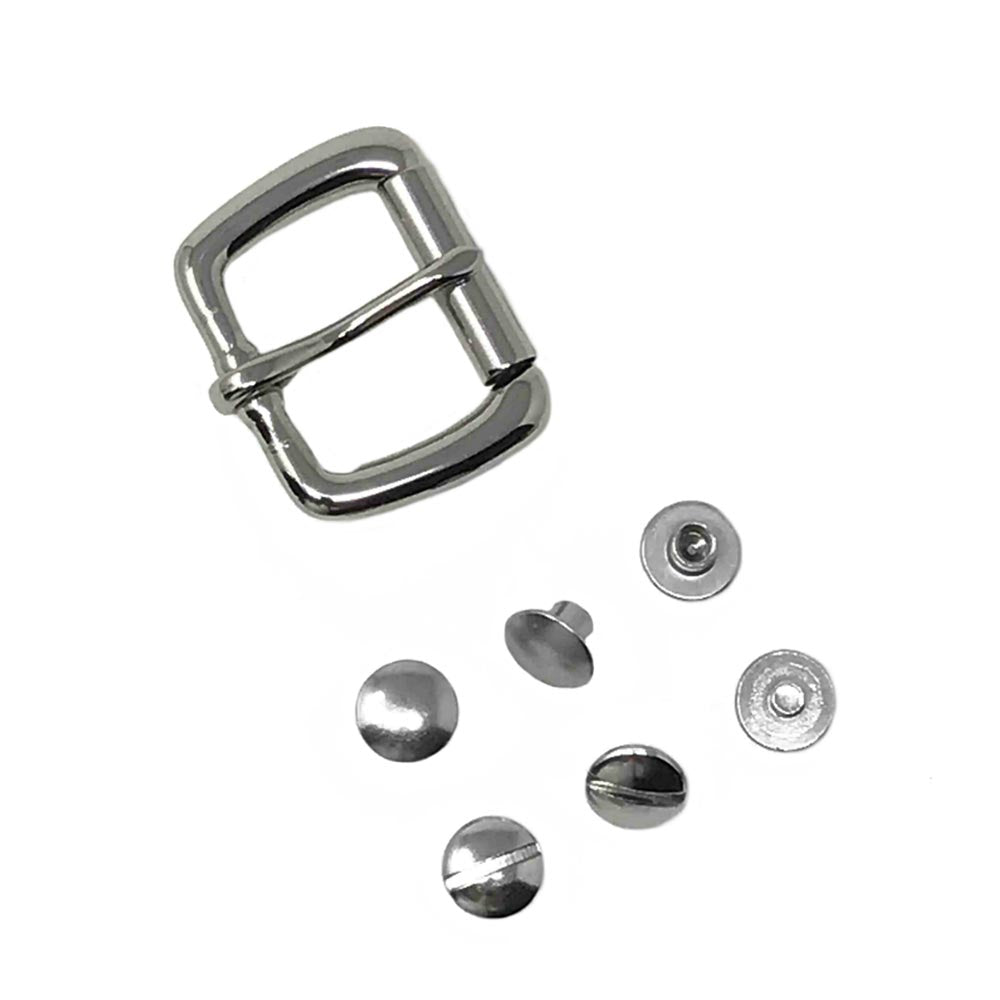 Last State Leather - 1" Buckle Kit - Square Roller Bar - Nickel