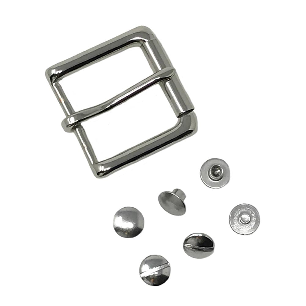 Last State Leather - 1.25" Buckle Kit - Square Roller Bar - Nickel