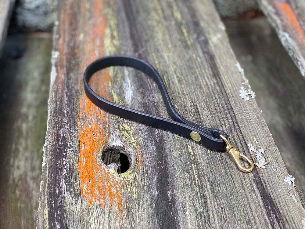 Last State Leather - Leather Wristlet - Black - Front